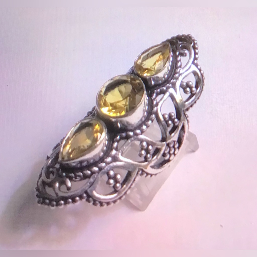 Citrine 925 Sterling Silver Ring 115$